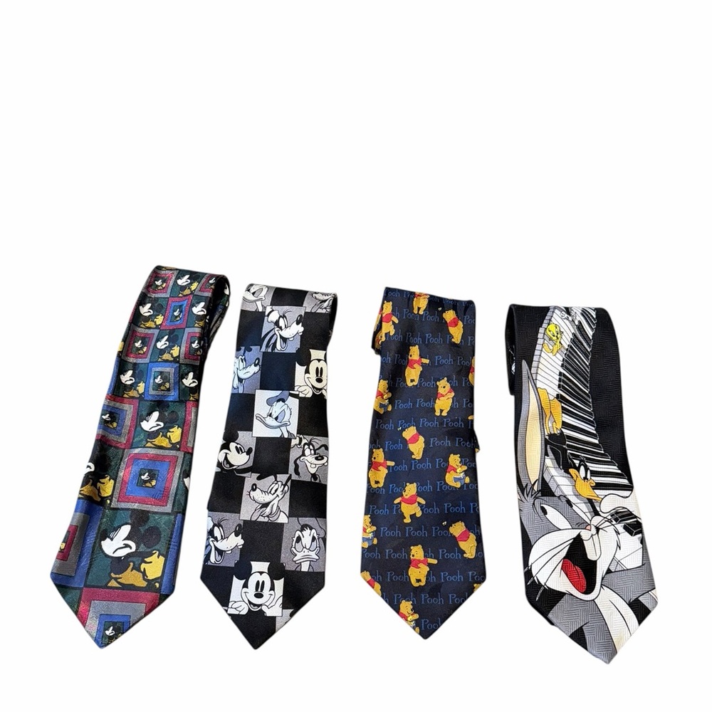 💙❤️Vintage Disney and Looney Tunes Cartoon Character Neckties.